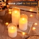 thumbnail image 3 of Velas sin llama Tyawon con batería LED de vidrio con control remoto (paquete de 3), 3 of 7