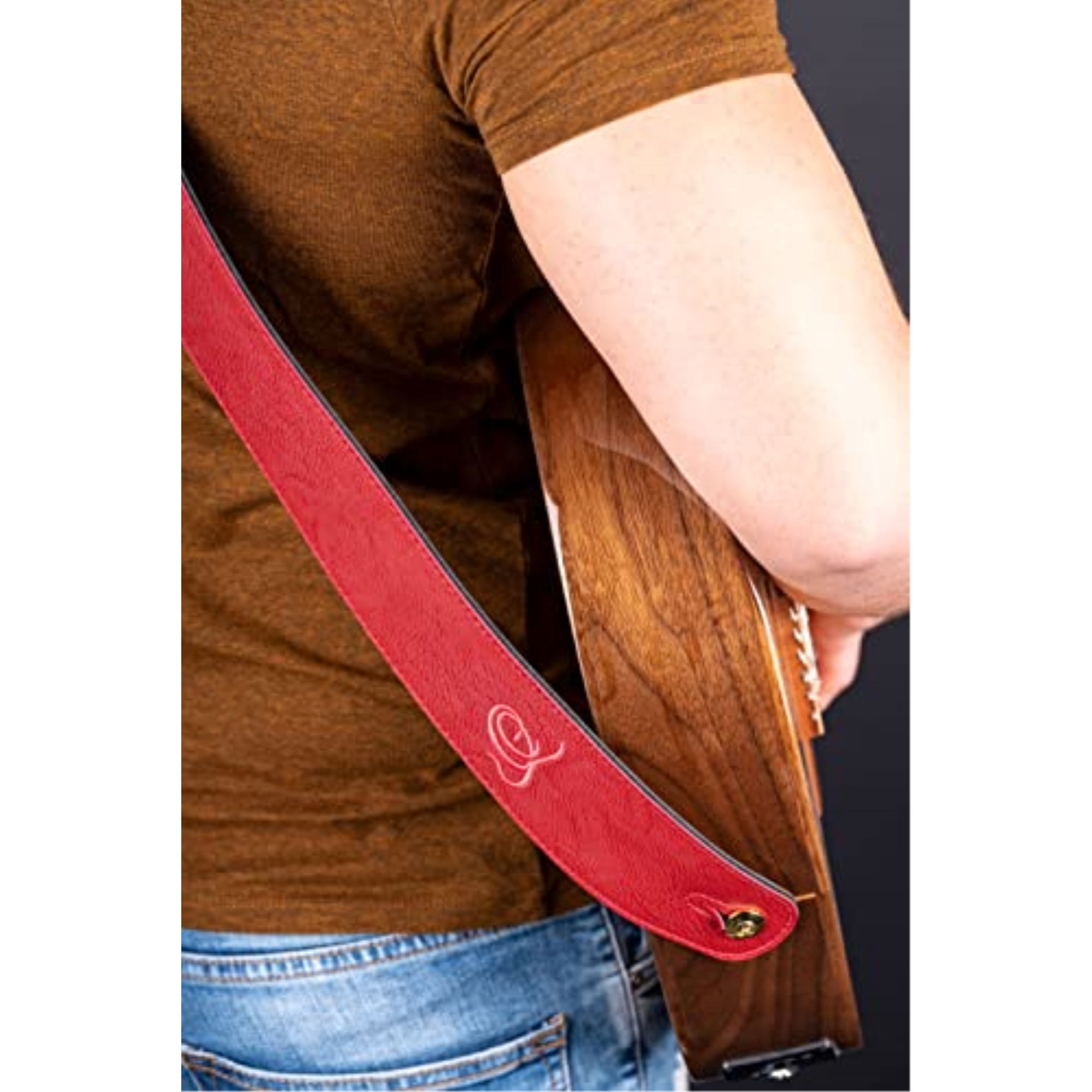 Ortega Vegan Series Guitar Straps Red 2.36 in.