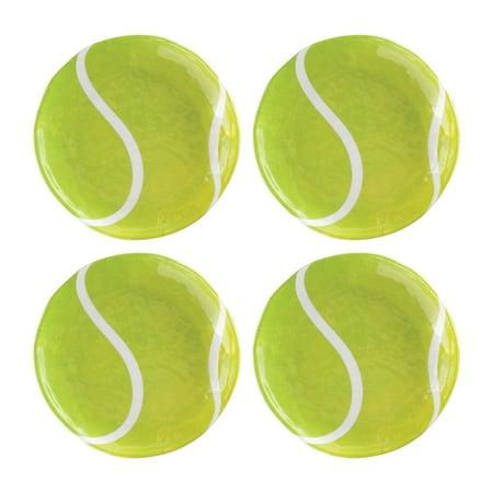 Gourmet Art 4-Piece Tennis Heavyweight and Durable Melamine 6 Inch Plate  for Indoors Outdoors Use  Party and Everyday Use.