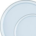 thumbnail image 2 of 8 inch Blue Transparent Plastic Salad Plates – Disposable, Elegant, Versatile Plates for Everyday Use, Parties, Desserts, and Special Occasions – BPA-Free, Easy to Clean, Stylish Tableware (100), 2 of 3
