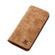 thumbnail image 4 of Monedero de cuero con bloque brillar billetera plegable cuero nobuck largo tarjetero de negocios vintage para hombre, 4 of 5