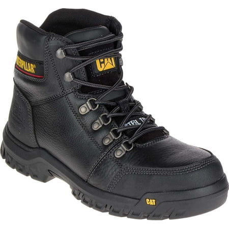 

Men s Caterpillar Outline Steel Toe Work Boot Black Full Grain Leather 12 W