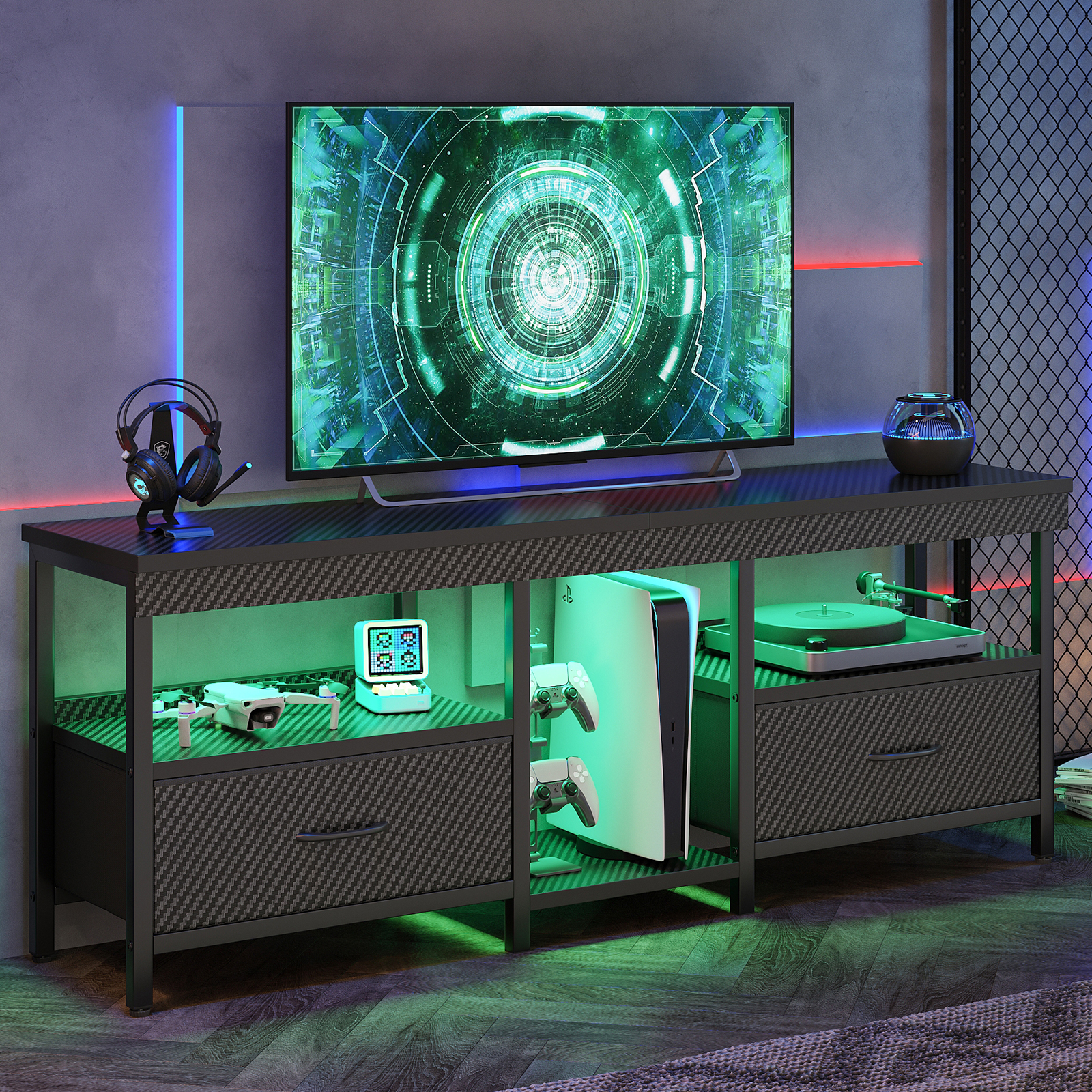 Bestier LED TV Stand Entertainment Center for TVs up to 65" photo 5