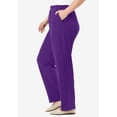 thumbnail image 3 of Woman Within Plus Size 7-Day Knit Ribbed Straight-Leg Pull-On Pants, 3 of 5