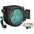 thumbnail image 1 of Outsunny Retractable Hose Reel, 1/2 in x 65ft Garden Hose Reel, Blue, 1 of 10
