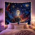 thumbnail image 2 of Framed Cute Animals with Cosmic Luminous Full Moon, Mystical Fantasy for Space Lovers, Galaxy Room Decor, Christmas Gift, Tapestry Wall Hanging for Bedroom and Dorm, 2 of 7