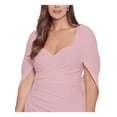 thumbnail image 3 of BETSY & ADAM Womens Pink Stretch Sleeveless Sweetheart Neckline Knee Length Cocktail Sheath Dress Plus 22W, 3 of 4