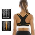 thumbnail image 4 of Soumake Women Men Back Posture Corrector Breathable Adjustable Upper Back Brace Pain Relief from Back Neck Shoulder Neoprene Hunchback Correction Belt Sitting Position Corrector, 4 of 7