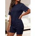 thumbnail image 7 of PRETTYGARDEN Women's Two Piece Matching Lounge Sets Summer Casual Tops Short Sleeve Shirts Shorts Travel Airport Outfits, 7 of 7