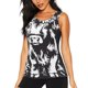 thumbnail image 1 of Fotbe Floral Cow Silhouette Blusas Sin Mangas para Mujer – Estilo Casual, Corte Suelto, Slim-Fit, Cuello Redondo Deportivo, Tops de Verano para Gimnasio y Yoga-Large, 1 of 7