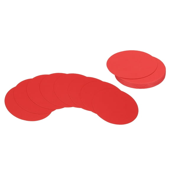 Uxcell 3inch Circle Card Stock, 25Pcs Round Shape Cutouts Paper, Red