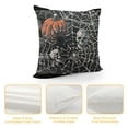 thumbnail image 4 of Spooky Spider Web Halloween Pattern Design by Deb Strain Throw Pillow,  Black, 4 of 5