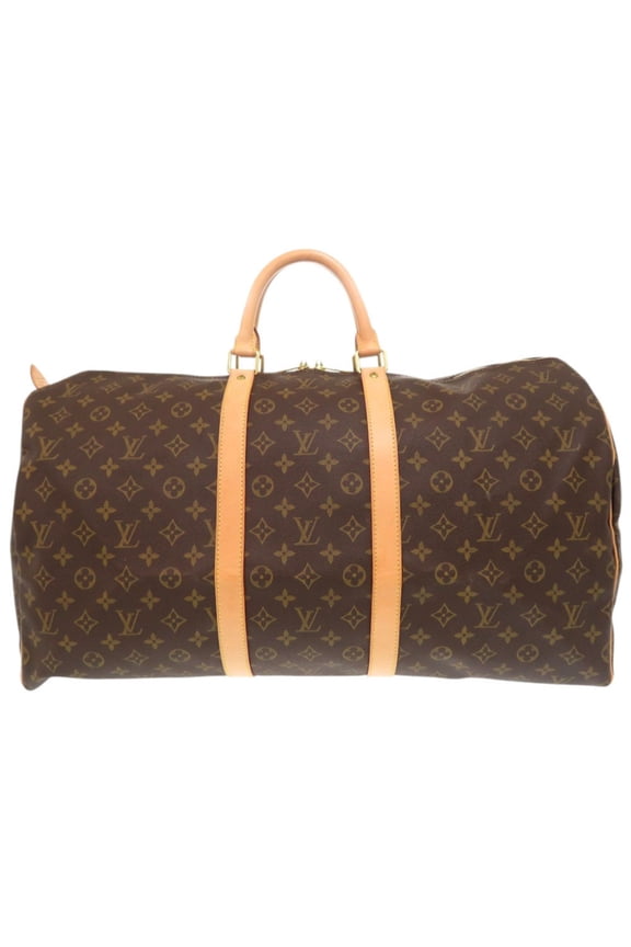 Pre-Owned Louis Vuitton Keepall 55 Monogram M41424 Brown Boston Bag LV...