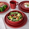 thumbnail image 3 of Stone Lain Cleo 32-Piece Dinnerware Set Stoneware, Red, 3 of 6