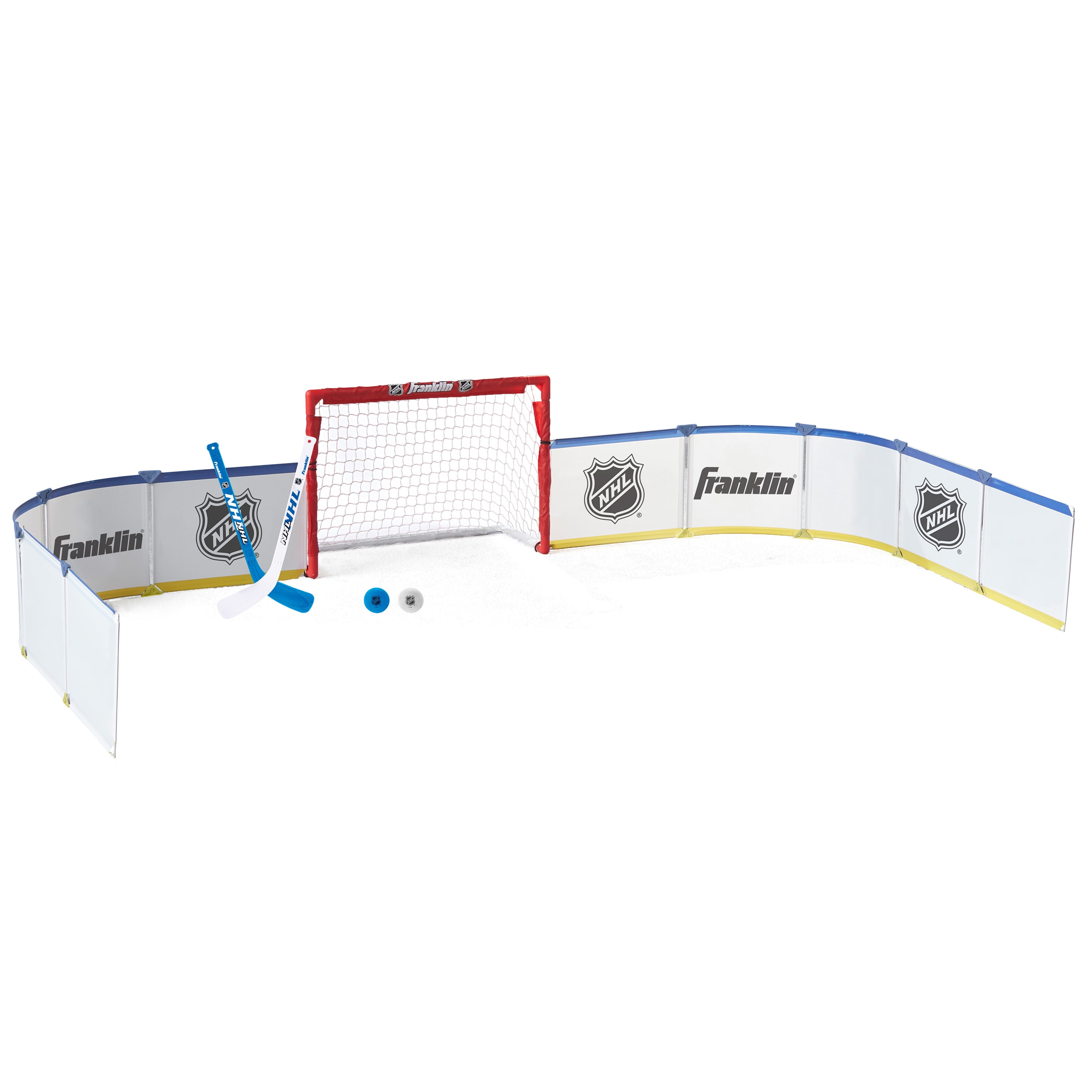 Franklin Sports Mini Hockey Rink Set, Half Rink Knee Hockey Goal, Mini