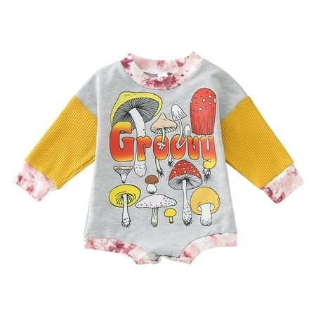 

TAIAOJING Baby Boys Girls One-Piece Romper Jumpsuit Prints Long Sleeves Sweatshirt Cute Clothes Outfit 6-12 Months