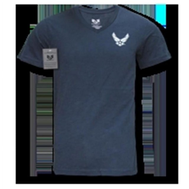 Rapid Dominance S21-AIR-NVY-04 Military V-Neck Tee- Air Force- Navy- Extra Large