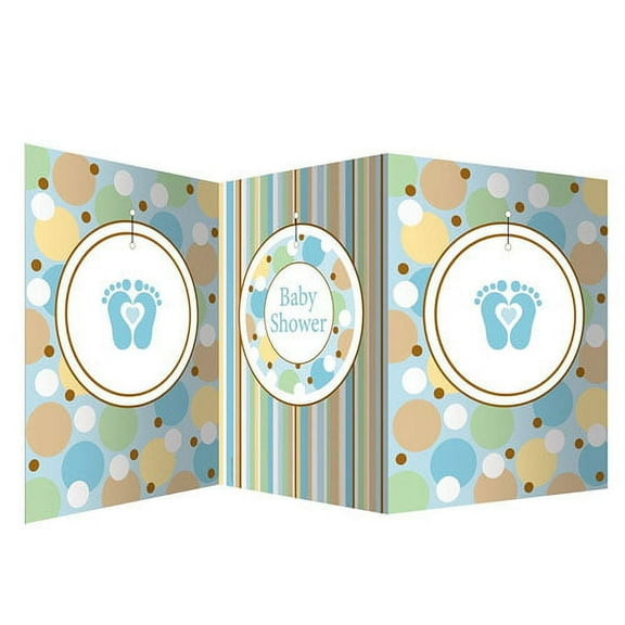 Various Tiny Toes Blue Baby Shower Centerpiece