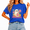 2-blue, variant on Cozymy SUMMERWEEN flower Ghost quirky Hand Drawn Graphic Tee for Women Crew Neck Short Sleeve Halloween Shirt
