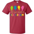 thumbnail image 3 of Inktastic All You Need Is Ice Cream - Blue Pink Yellow Green T-Shirt, 3 of 5