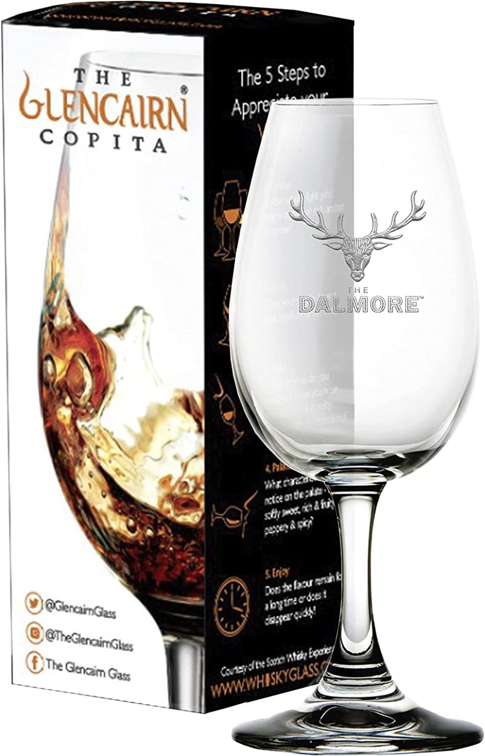 GLENCAIRN DALMORE LOGO GLASS WHISKY TASTING PACK Dalmore Glencairn Cut Crystal Whisky Tasting Glass UK | Ubuy