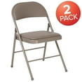 thumbnail image 4 of 2 Pk. HERCULES Series Double Braced Gray Vinyl Folding Chair, 4 of 9