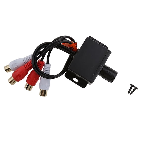 LeeQinersw Car Audio Amplifier Adapter with 2 RCA Female Inputs And 2 RCA Female Outputs