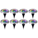 thumbnail image 1 of Luces solares de suelo para jardín al aire libre, 8 LED, blanco cálido de 3000 K, resistencia al agua IP65, focos solares para exteriores para caminos, patios, terrazas, focos solares empotrados refor, 1 of 5