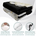 thumbnail image 4 of Queen Quilt Set 90''x96'', Flower Black Lightweight Summer Bedspread Coverlet Set with 2 Pillow Shams, Gold White Abstract Floral Aesthetic Breathable All Season Quilt Bedding for Bedroom/Guest Room, 4 of 9