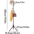 thumbnail image 2 of PEKJI Wooden Coat Rack With 8 Hooks Standing Coat Hangers Tree-shaped Coat Hanger Removable Coat Racks Lightweight Coat Stand, 2 of 7