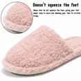 thumbnail image 4 of CHICVOMEY Fuzzy Slippers for women Memory Foam Non-slip House Shoes Plush Faux Fur house slipper Indoor Outdoor, 4 of 9