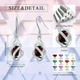 thumbnail image 2 of CACA LADY Mother's Day Gifts January Birthstone Dangle Drop Earrings 925 Sterling Silver Birthday Jewelry, 2 of 5