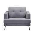 thumbnail image 2 of Topline Home Furnishings 2-piece Grey Upholstery Set: Sofa & Chair, 2 of 4