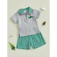 thumbnail image 5 of BemeyourBBs Toddler Boys Summer Outfits Golf Embroidery T-Shirts Shorts Set, 5 of 9