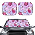thumbnail image 2 of Naloa Dragon Fruit Print 2-Piece Windshield Sunshade,Foldable Car Front Window Sun Shades,for Most Sedans SUV Truck-Small, 2 of 6