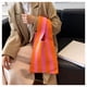 thumbnail image 3 of Bolso de hombro de tejido informal para mujer Bolso de hombro de verano Bolso de mano con patrón de rayas Bolsos de punto para mujer Naranja rosa SM SunniMix Totes de hombro de las mujeres, 3 of 7