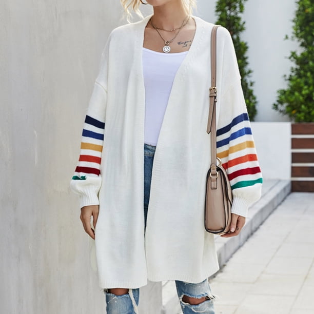 Puntoco - Cárdigan de manga larga con estampado de cuello en V y moda sexy para mujer Puntoco Puntoco-4054