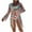 Multicolor, variant on Wancir Women Bathing Suit 3 Piece Swimsuit Drawstring Bikini Set Long Sleeve Beach Cover Up Boho Swimwear Set with Boy Shorts