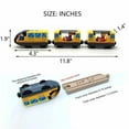 thumbnail image 2 of Juego de Tren Locomotora Que Funciona con Pilas para Vías de Tren de Madera, Conexión Magnética, Potente Juego de Tren Bala de Motor Compatible con Thomas, Brío, Melissa y Doug, Juguetes, 2 of 8