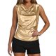 thumbnail image 3 of TaTaai Women's Casual Shiny Top Cowl Neck Sleevelest Draped Design Solid Color Glittery Metallic Blouse Stretchy Slim Fit Spring Summer Daily Party Wear Gift, 3 of 8