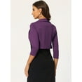 thumbnail image 3 of DARING DIVA Bolero Shrugs Collared Shrugs M Purple, 3 of 5