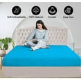 thumbnail image 5 of Fitted Sheet, 500 Thread Count Egyptian Cotton Fitted Sheet – 1 Piece Only, Deep Pocket (10-12”) Fitted Sheet, Cal-King (72" x 84") Size, Turquoise, 5 of 5