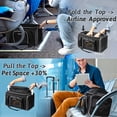 thumbnail image 3 of PETSKD Airline Approved Pet Carrier, 17x11x9.5 inches Soft Pet Travel Carrier, Top and Side Expandable Cat Carrier with Fleece Pad for 1-10 lbs Cats, Puppy and Small Dogs, Black, 3 of 8