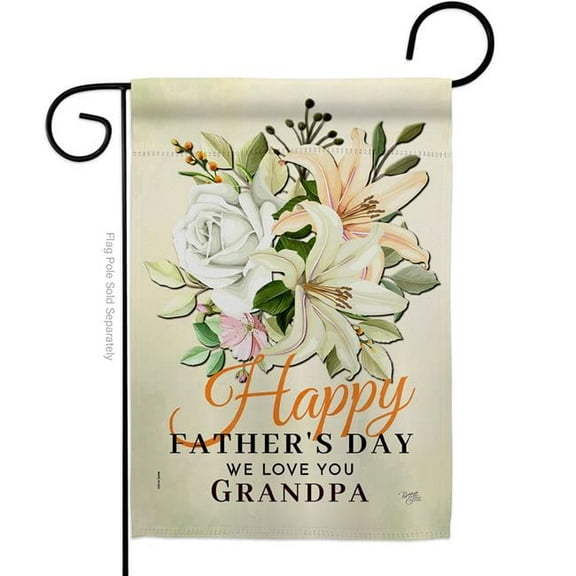 Breeze Decor G165242-BO Father Grandpa Family Day 13 x 18.5 in. Double-Sided Decorative Vertical Garden Flags for House Decoration Banner Yard Gift