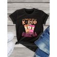 thumbnail image 2 of Camiseta Con Estampado De Burbujas Y K-Pop, Camiseta Informal De Manga Corta Con Cuello Redondo Para Verano Y Primavera, Ropa De Mujer, 2 of 4