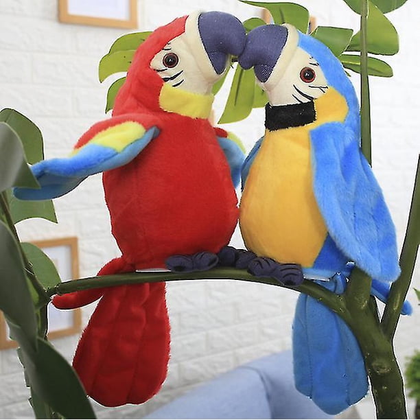 Grabar y aprender a hablar con grabación de juguete de peluche eléctrico de pájaro colorido
