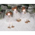 thumbnail image 4 of Christmas Angel Ornaments - Cute Doll Christmas Tree Ornaments Decor - Hat & Cloth for Girls Birthday Party Decorations - Reindeer Angel（White）, 4 of 5
