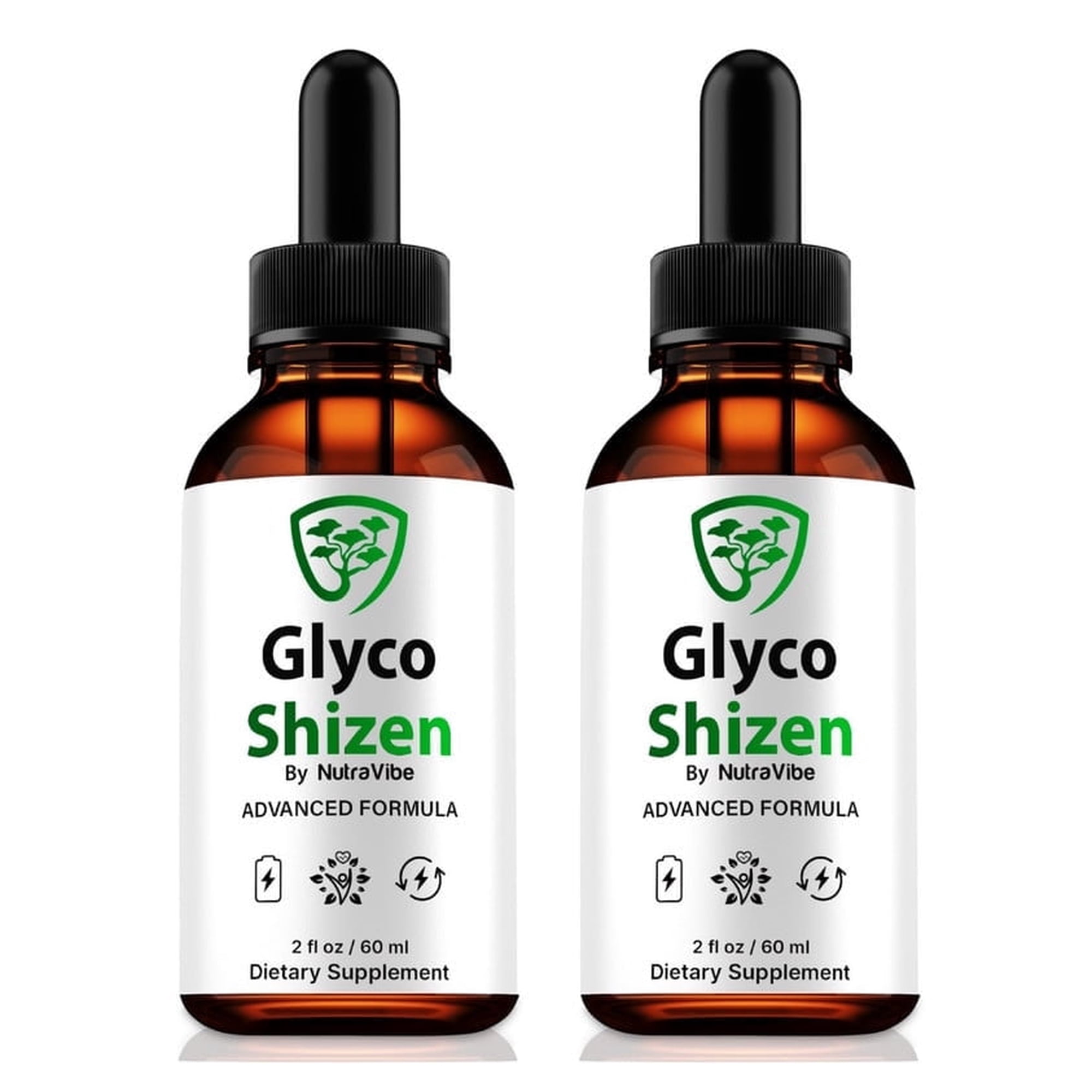 (2 Pack) Glyco Shizen Drops, GlycoShizen Liquid Formula - Naturally Supports Healthy Circulation, Stable Levels and Energizes the Body, Official Glucose Shizen Review (60 Servings)