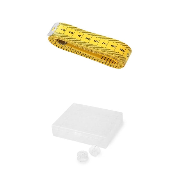 Conjunto 25pcs Bobina de de Coser Caso de Almacenaje de Organizador + 120Pulgadas Cinta Hugo Bobinas de la máquina de coser