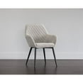 thumbnail image 2 of Sunpan Jayna 18" Modern Fabric Dining Armchair in Black/Polo Club Stone, 2 of 7